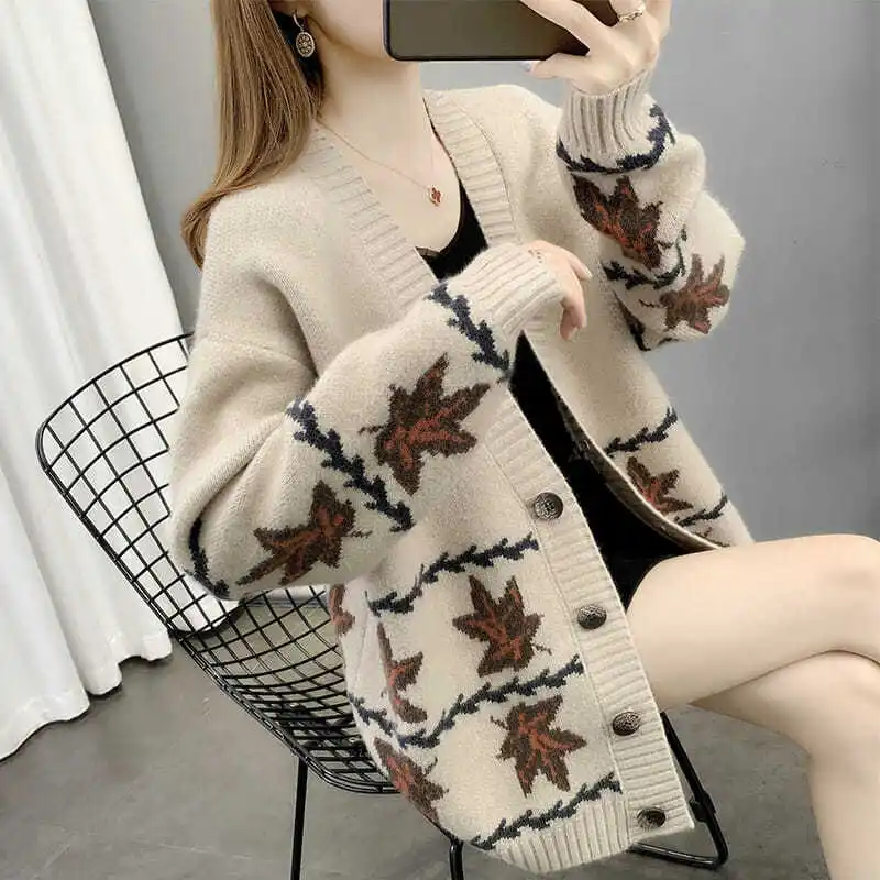 

Spring and autumn 2020 new women's knitted cardigan women's sweater coat women's versatile outerwear 333