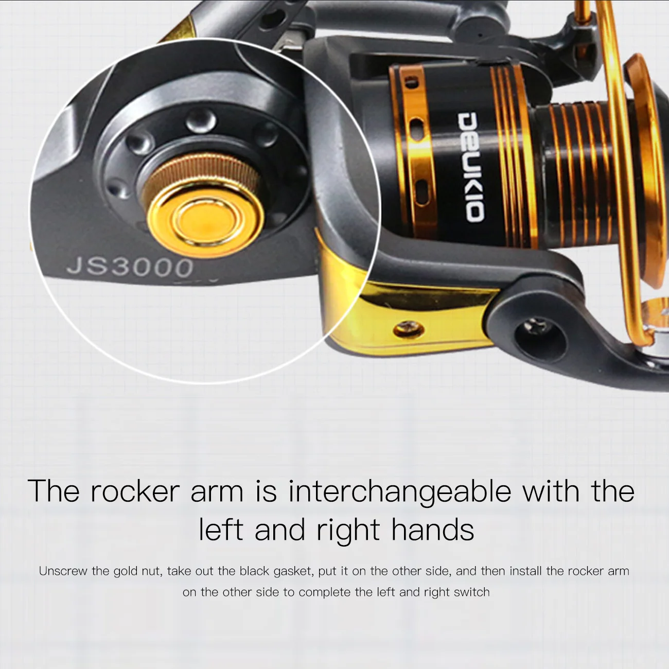 

Fishing reel with metal head fishing reel 10-axis sea rod reel