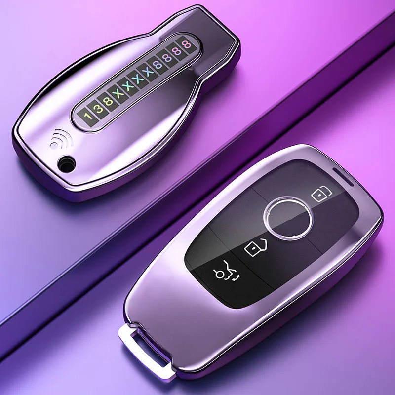 Чехол для ключа автомобиля защитный мягкий чехол Mercedes Benz c Class C200 C260L C300L E CLASS E200L E320L