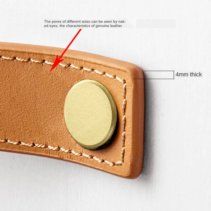 Итальянская двухсторонняя ручка из воловьей кожи для шкафа буфет шкаф Обувной