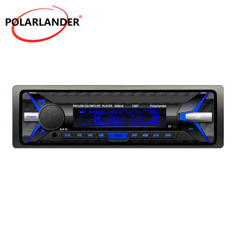 Автомагнитола 1 Din Bluetooth Aux-In RDS + съемная панель стерео аудио mp3-плеер FM AM TF/USB 3 5