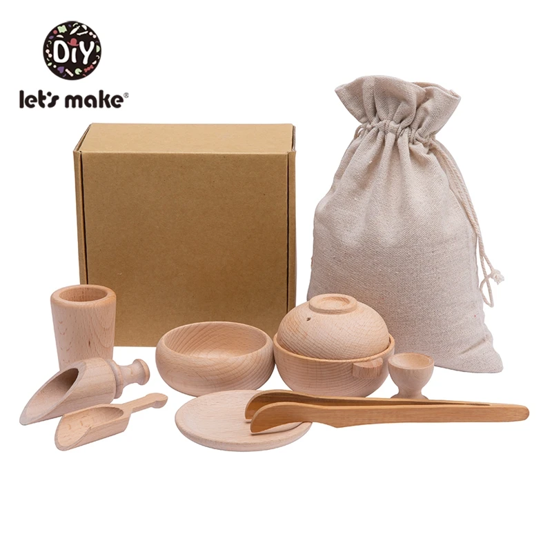 Детский набор игрушек Монтессори из Букового дерева | Игрушки и хобби