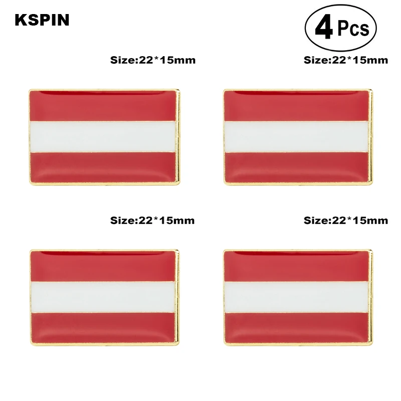 

Austria Flag Pin Lapel Pin Badge Brooch Icons 4pcs