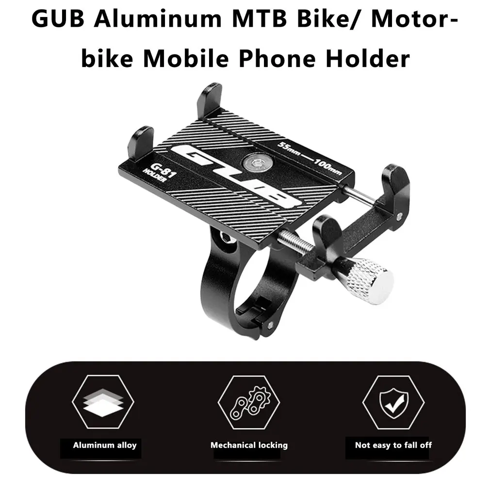 

Aluminium Alloy Bike Phone Holder 3.5-6.2 Inch Cell Phone GPS Mount Holder Bicycle Phone Support Cycling Bracket Mount