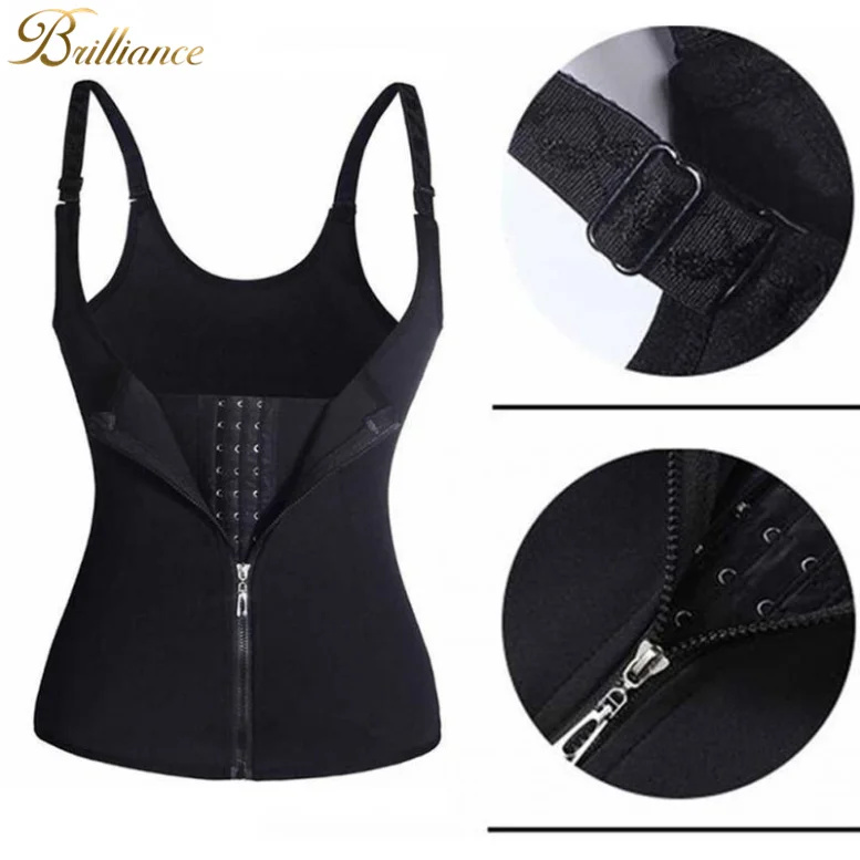 

Women's Waist Trainer Corset Vest Steel Boned Tummy Control Neoprene Body Shaper With Adjustable Straps