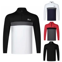 2021 mens golf t shirt spring autumn sports long sleeve shirt dry fit breathable polo shirts for men golf wear