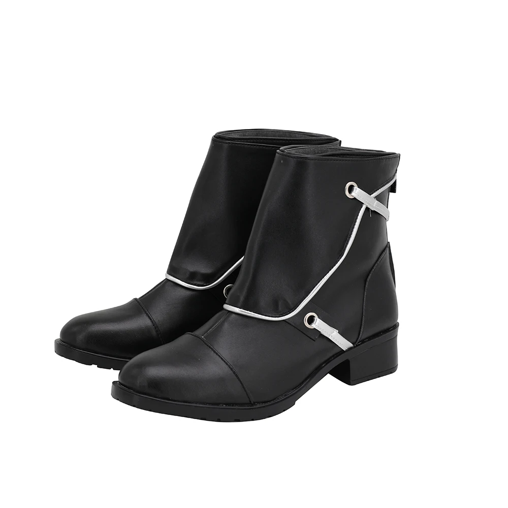 Черные кожаные ботинки для косплея по заказу любого размера унисекс