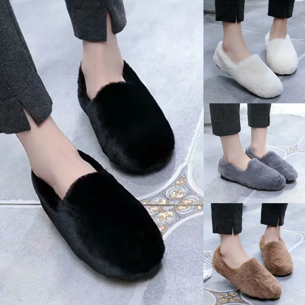 

Spring and autumn women's shoes flat casual sports shoes women's soft bottom non-slip plush warm home outdoor shoes 2020