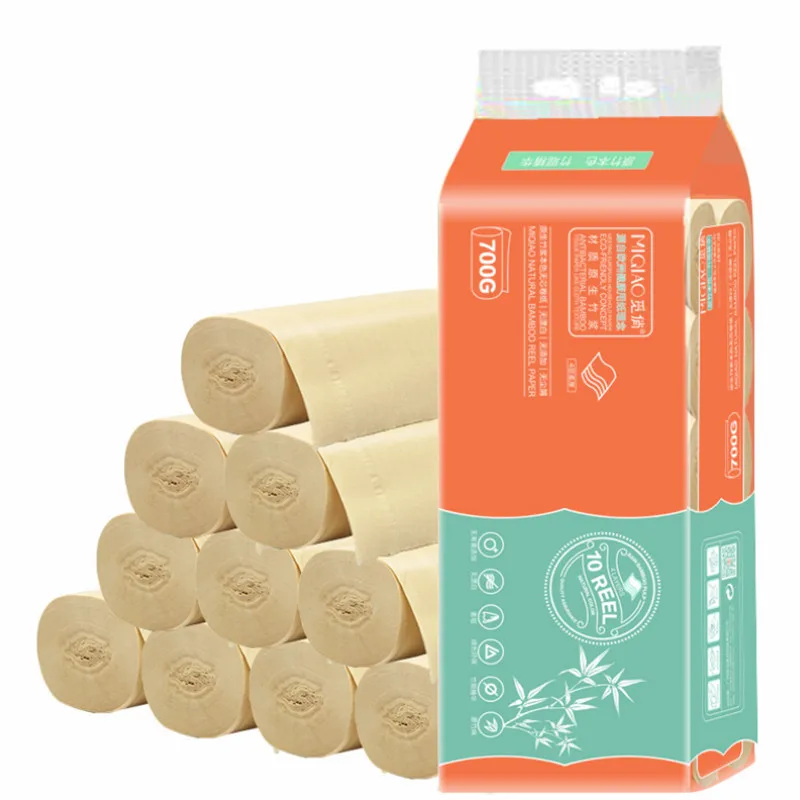 

10 рулонов белых туалетных бумажных салфеток, рулонная упаковка 3-х слойных бумажных полотенец, бытовая туалетная бумага, туалетная бумага