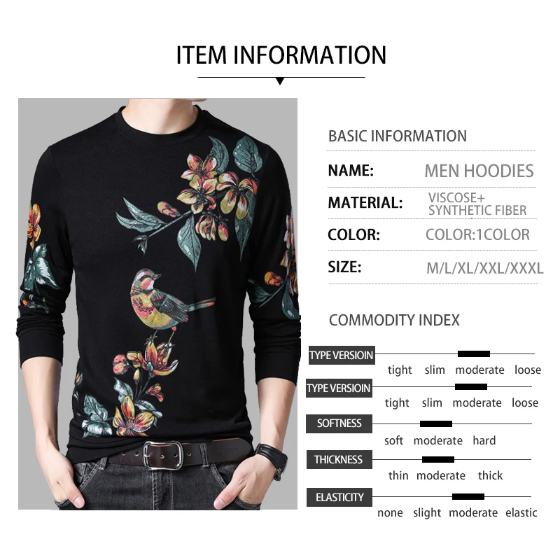 Мужские толстовки с принтом птицы теплые уникальные изображением животных