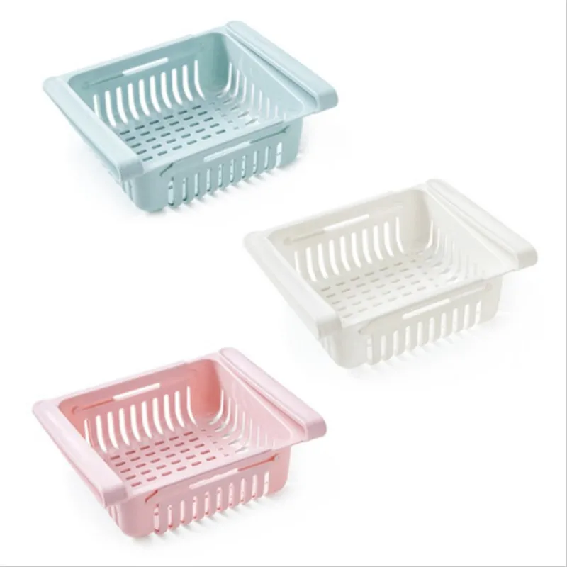 Пластиковая искусственная Выдвижная коробка для хранения в холодильнике