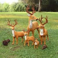christmas animal sika deer simulation elk flannel new year 2022 decorations for home decor party birthday wedding photo props