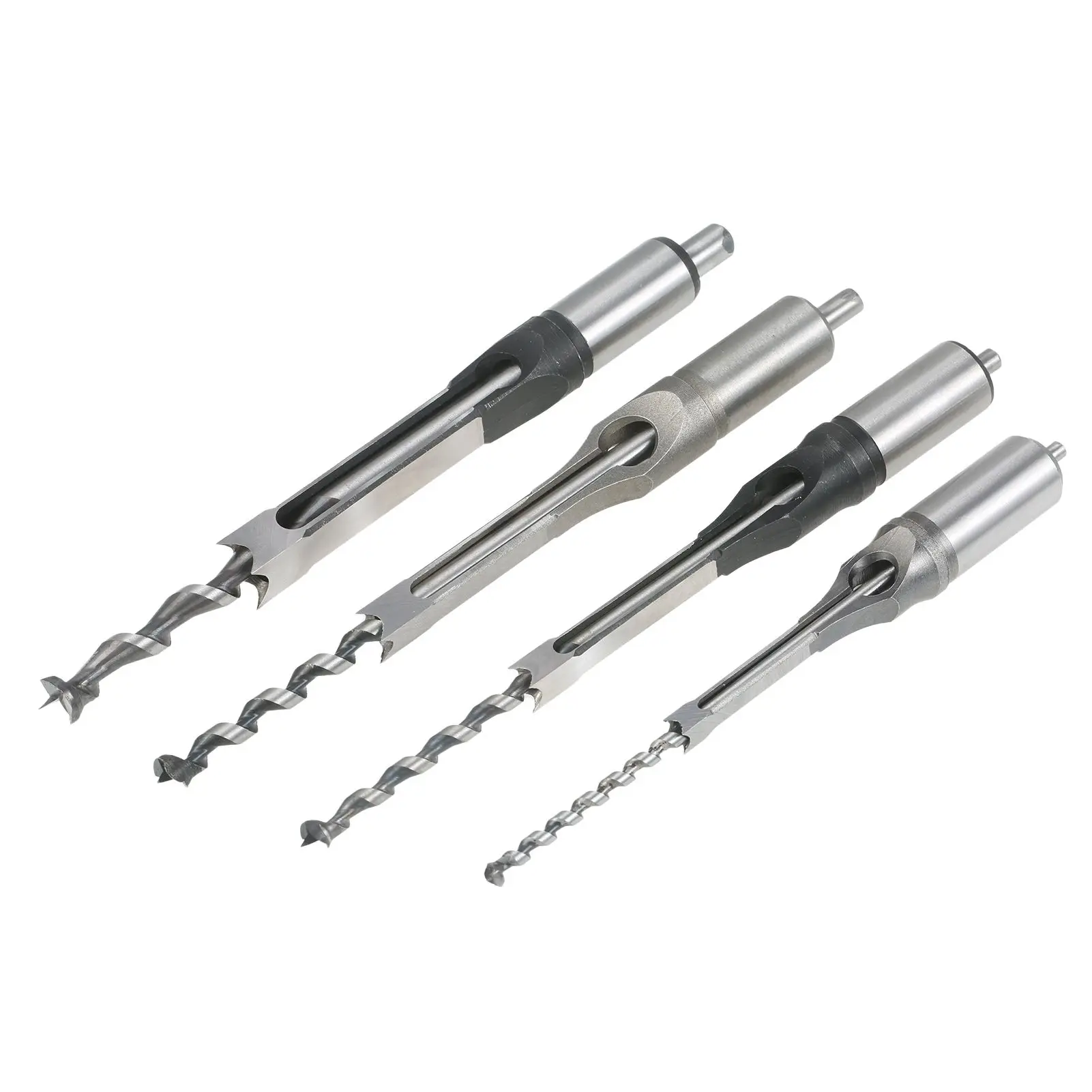 

4pcs 1/4-1/2 Inch Woodworking Mortising Chisel Set Square Drill Bits Countersink Woodworking Drill 1/4'' 5/16'' 3/8'' 1/2''