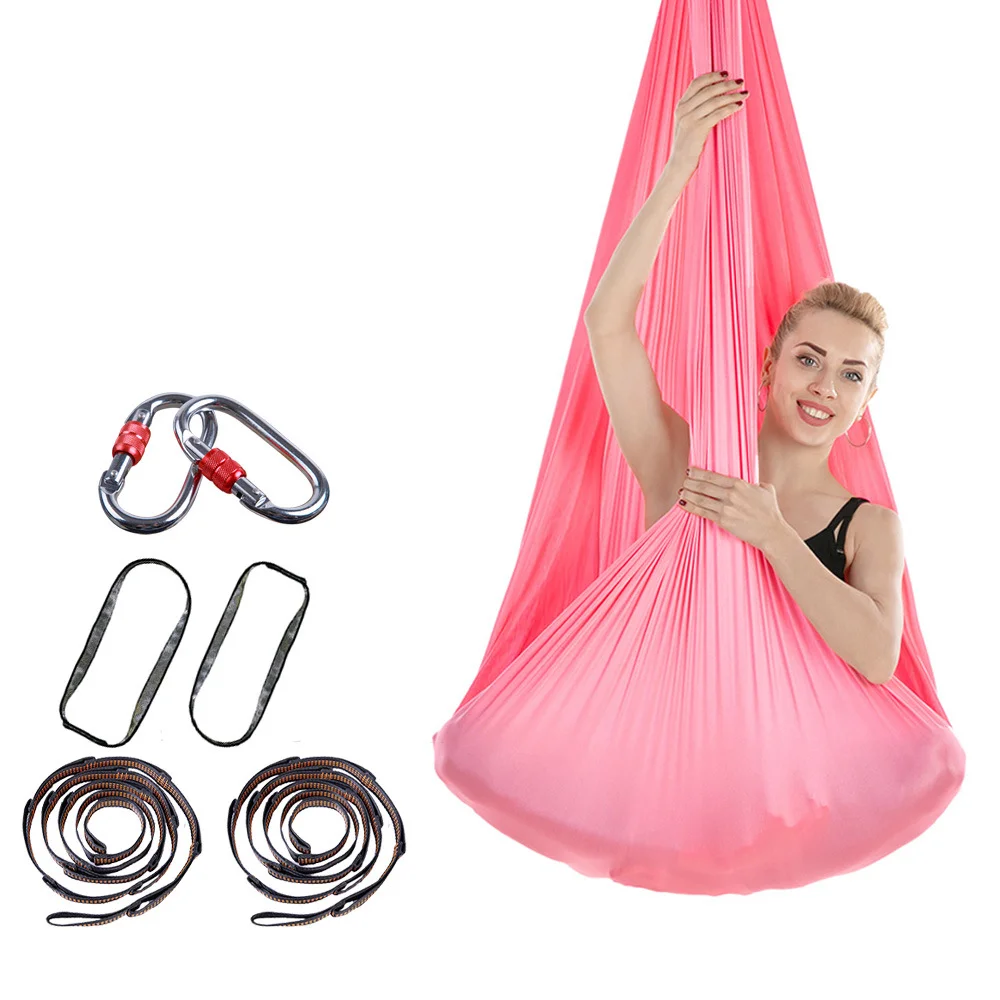 

Multi Colors Yoga Hammock Fabric Swing Latest Multifunction Anti-Gravity Yoga Belts For Training Full Set Home Gym Hanging Belt