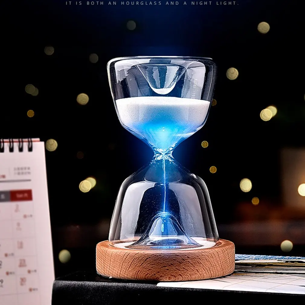 Hourglass Timer Creative Toilet Desktop Fun Toy 15 Minutes Hourglass Home Kitchen And Bathroom Gadgets Bedroom Night Light