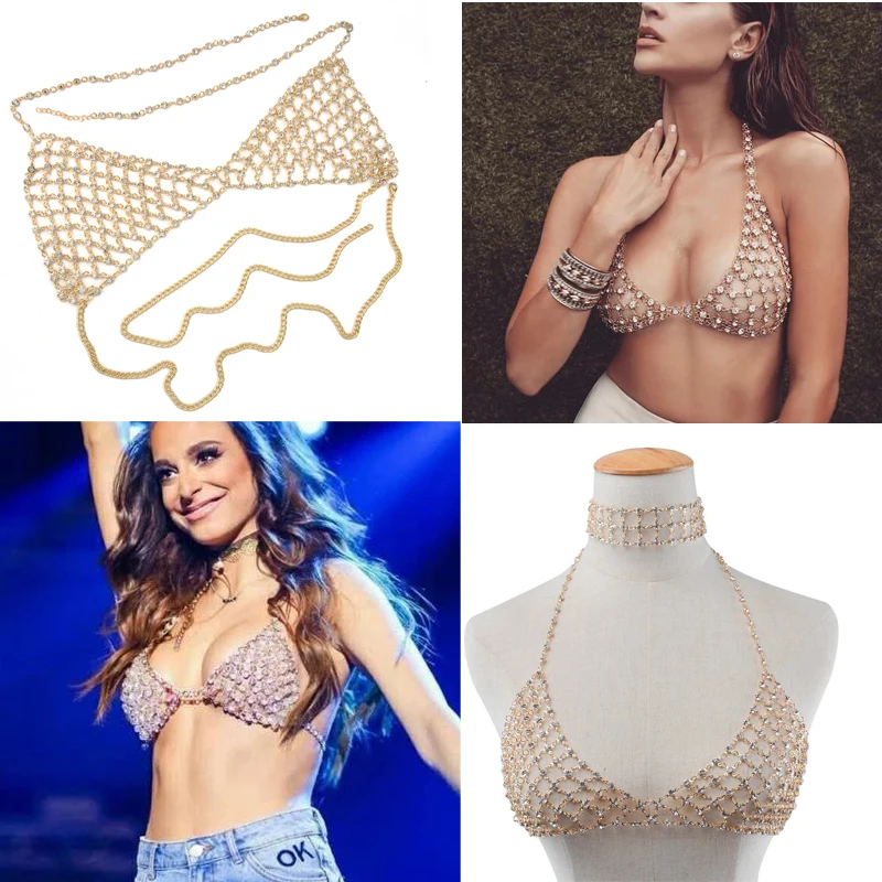 Сетчатая Цепочка-бикини для женщин сексуальное женское нижнее белье блестящие