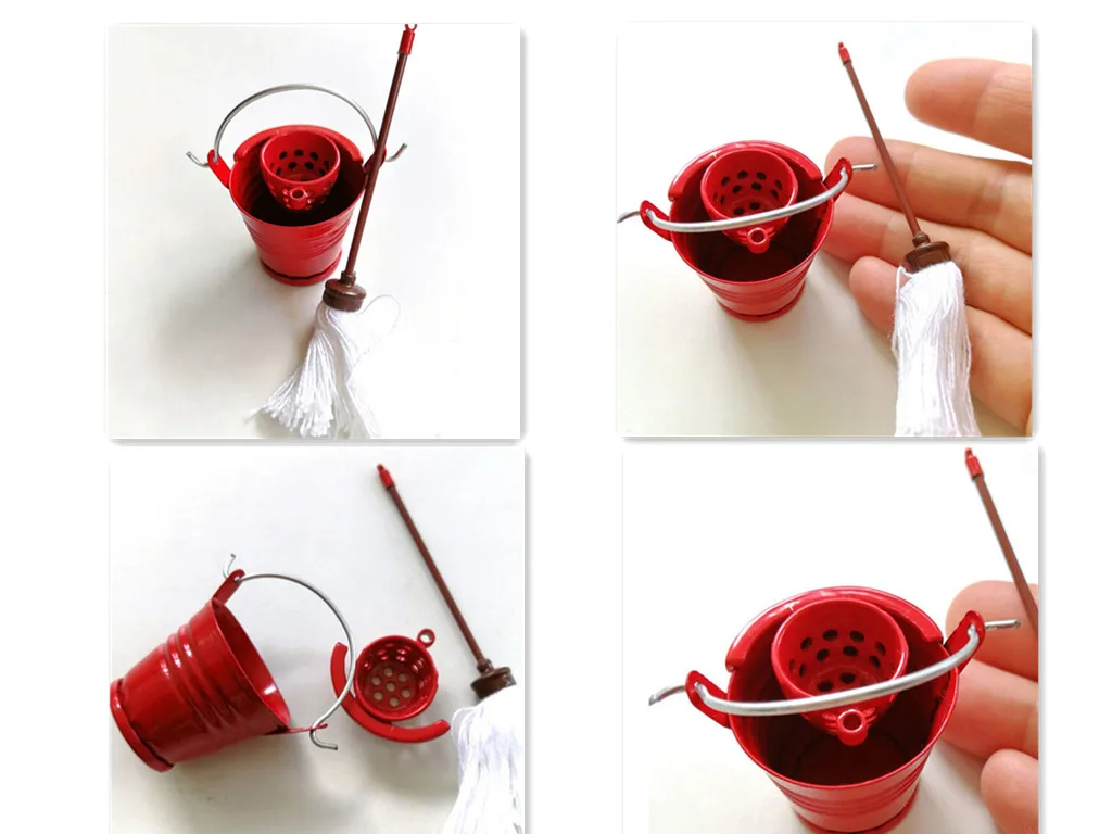 1:12 Кукольный домик миниатюрная щетка совок/ведро для швабры комплект игрушек