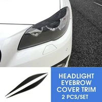 1 pair car front headlights decorative eyebrow sticker decoration light carbon fiber for bmw 320li f30 strip t8y6