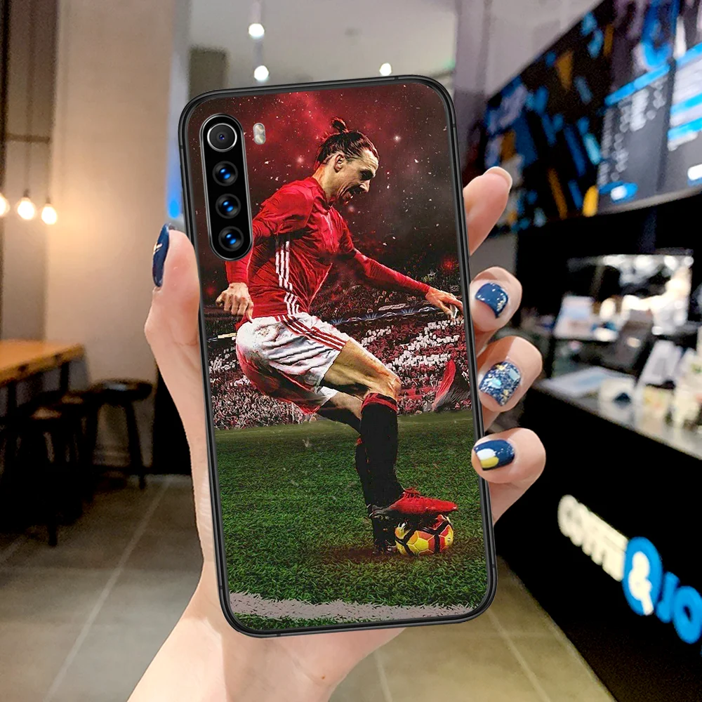 

Football Lbrahimovic Soccer Phone Case For Xiaomi Redmi Note 7 8 8T 9 9S 4X 7 7A 9A K30 Pro Ultra black Cover Fashion Hoesjes