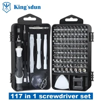 kingsdun 117 in 1 screwdriver set multi function precision screwdrivers mobile phone laptop repair screw driver tools hex torx