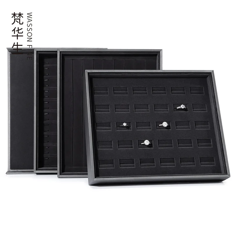 New Jewelry Collection Box high-capacity necklace ring earring bracelet flap stock display tray