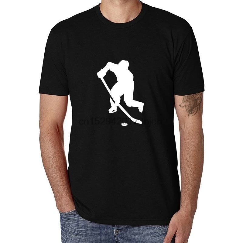 Хлопковые футболки для хоккея с шайбой забавная футболка мужские удобные топы