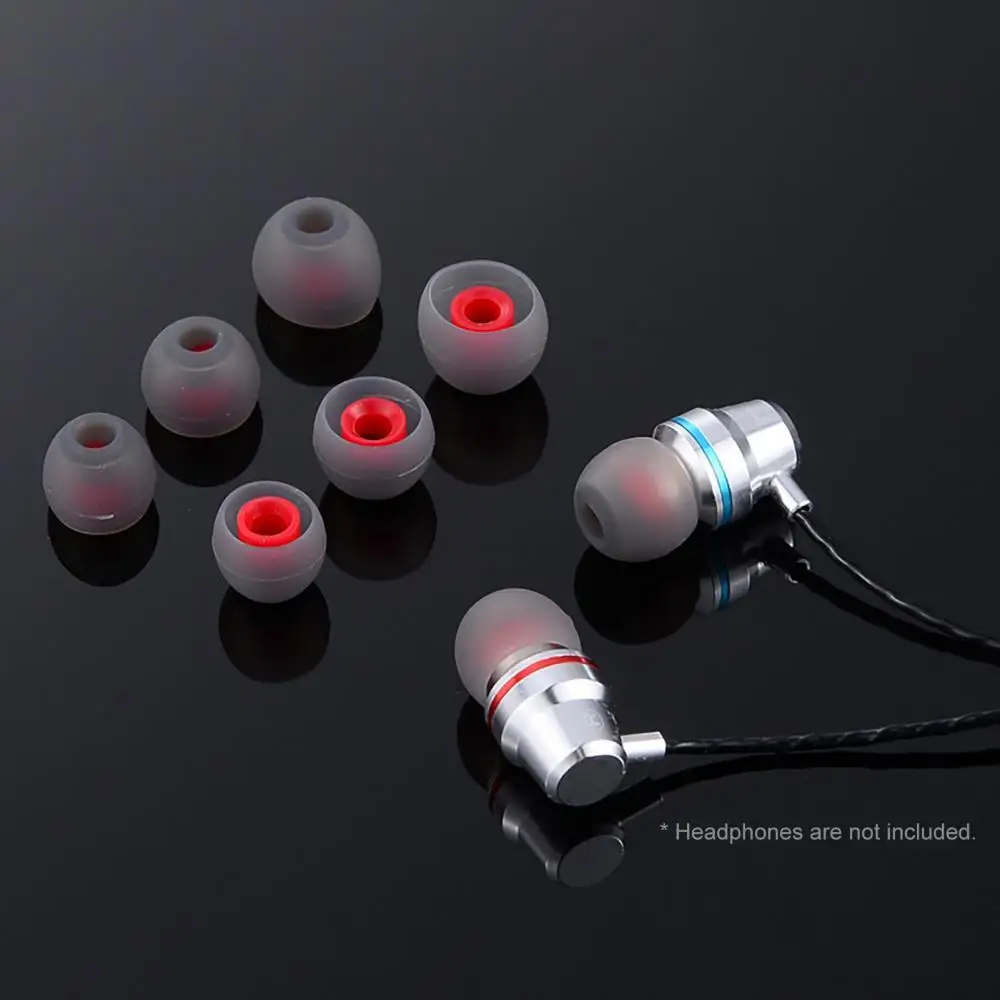 

5 Pairs Soft Silicone Earplugs Two-Color Earmuffs Soundproof In-Ear Universal Ear Caps Replacement Earphone Cushions Components