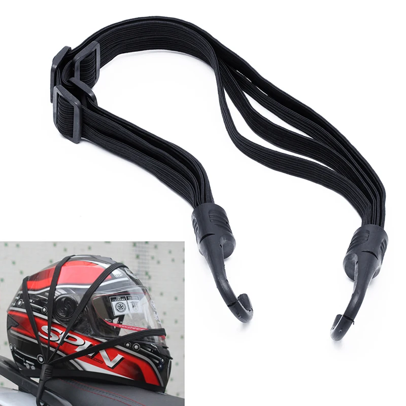 

2 Hooks Motorcycles Strength Retractable Helmet Luggage Elastic Rope Strap New Q1QE