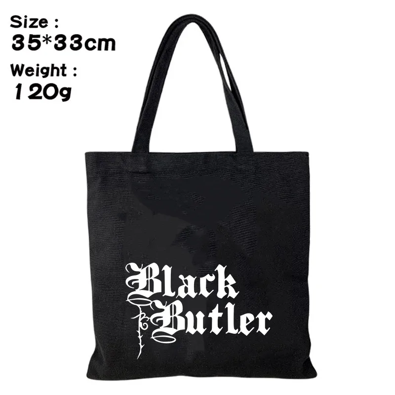 

New Anime Black Butler Students Kids Shoulder Tutorial Bags Shopping Tote Bags for Men Women Portable Canvas Satchel Handbags