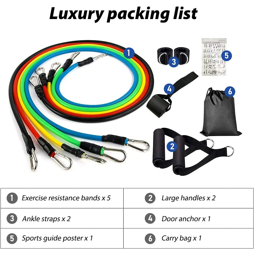 

Resistance Bands Set Bodybuilding Home Gym Equipment Professional Weight Training Fitness Elastic Rubber Bands Workout Expander