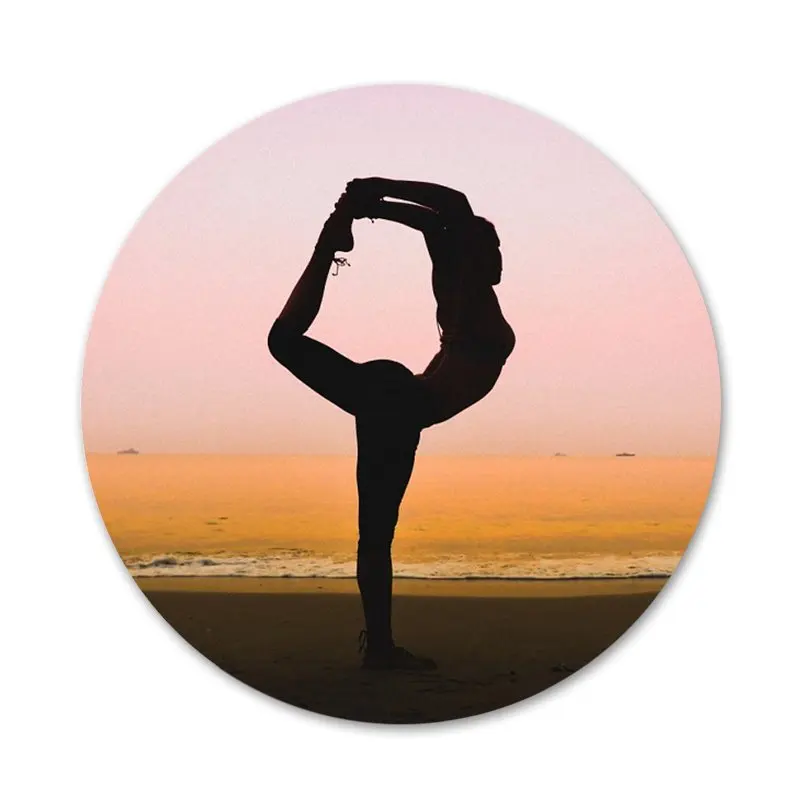 58mm gymnastics silhouette Icons Pins Badge Decoration Brooches Metal Badges For Backpack |