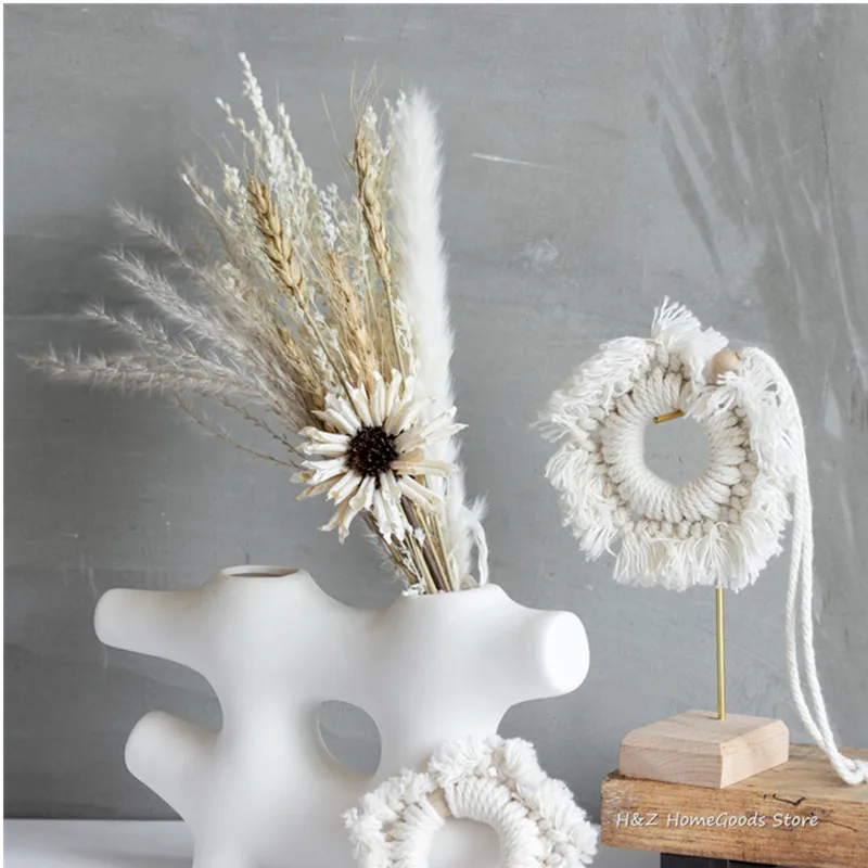 Маленький скандинавский гобелен ручной работы макраме настенный подвесной 100%