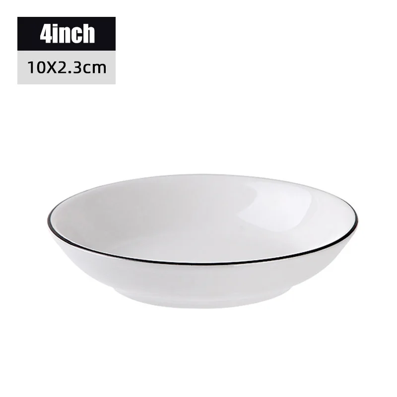 

Newly White Dinnerware Set Porcelain Spoon Bowl Plate for Home Use Everyday Use VA88