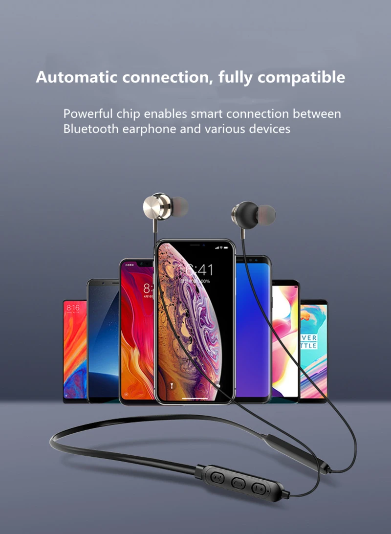 LDYZS, новинка, Bluetooth 5,0, наушники с креплением на шею, стерео, с подвеской на шею, магнитная, беспроводная, Спортивная, с длительным временем ожидания, съемная, TF карта, гарнитура