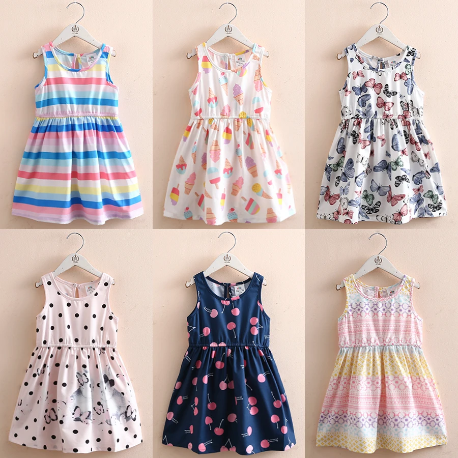 

Baby Dress 2020 Summer New Girls' Clothing Children Sleeveless A- Line Dress