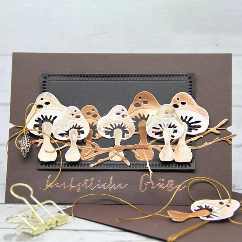 Грибы металлические режущие штампы Трафаретный Скрапбукинг DIY штамп для