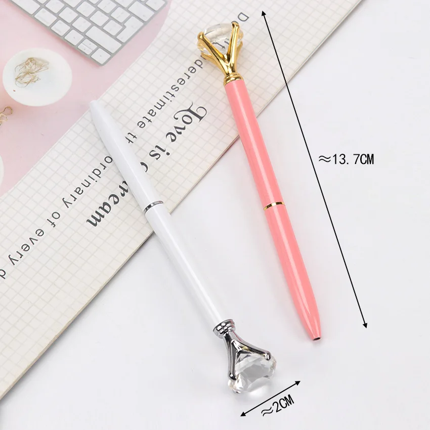 1 шт. новая хрустальная шариковая ручка Модная девушка 19 K большая металлическая