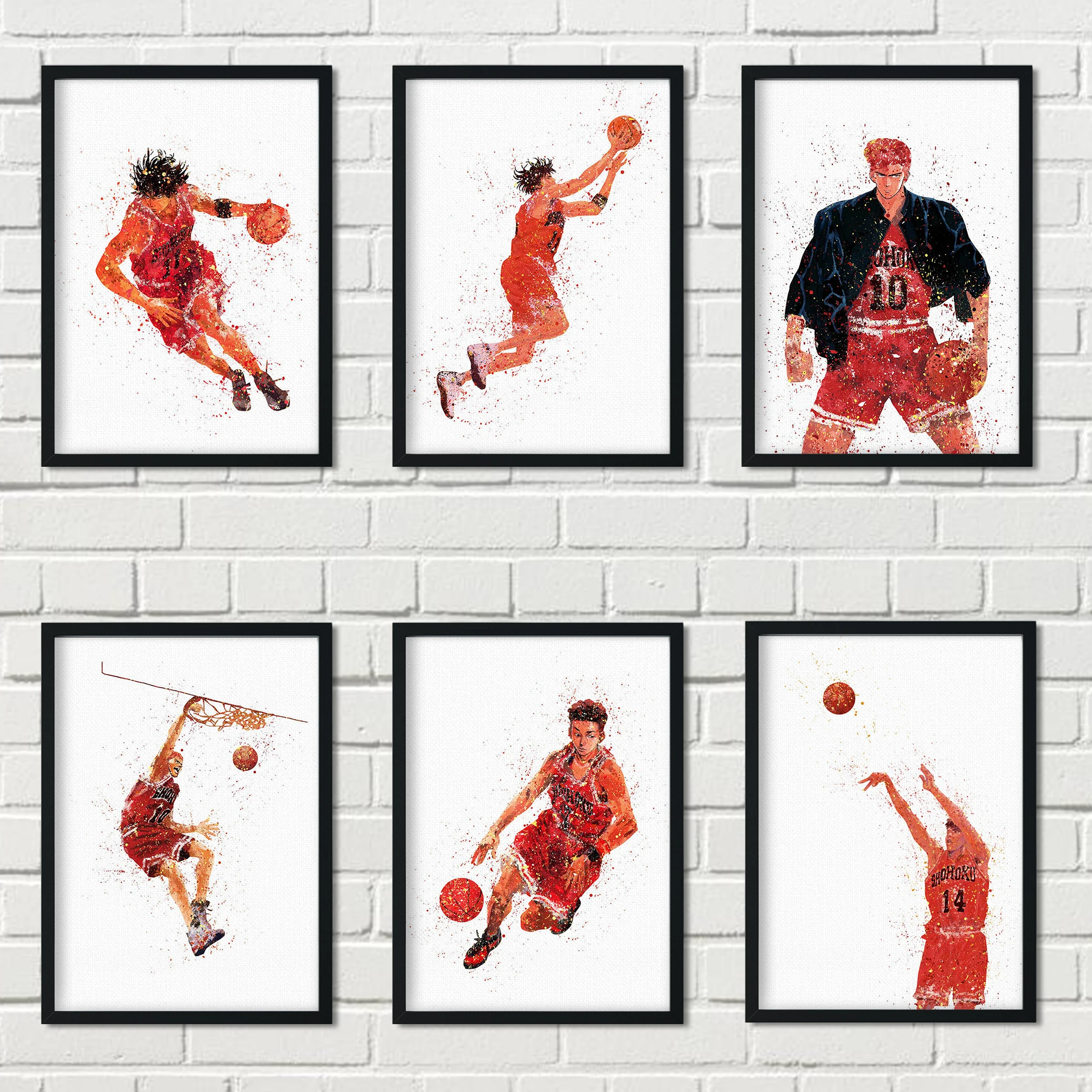 Цветная мультяшная стена slam dunk художественное украшение для дома Картина на