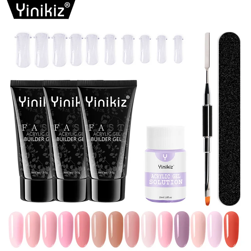 Yinikiz 30 г УФ светодиодный моделирующий гель для наращивания быстрое наращивание