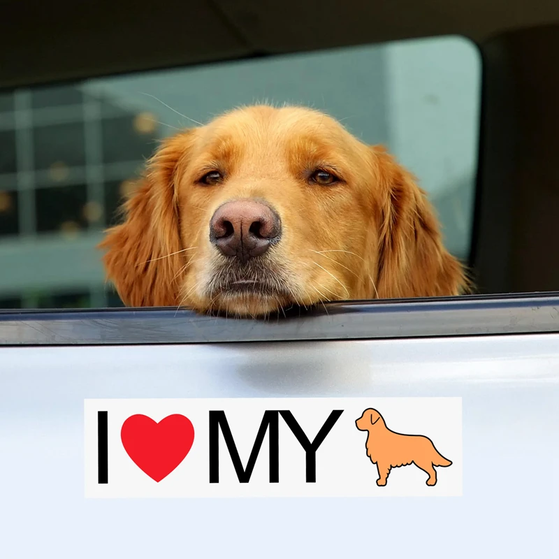 

I Love My Pet Car Sticker Creative Auto Window Decals For Luggage Laptop Car Vehicle Sticker Home Decor Dog Pet Sticker 38x10cm