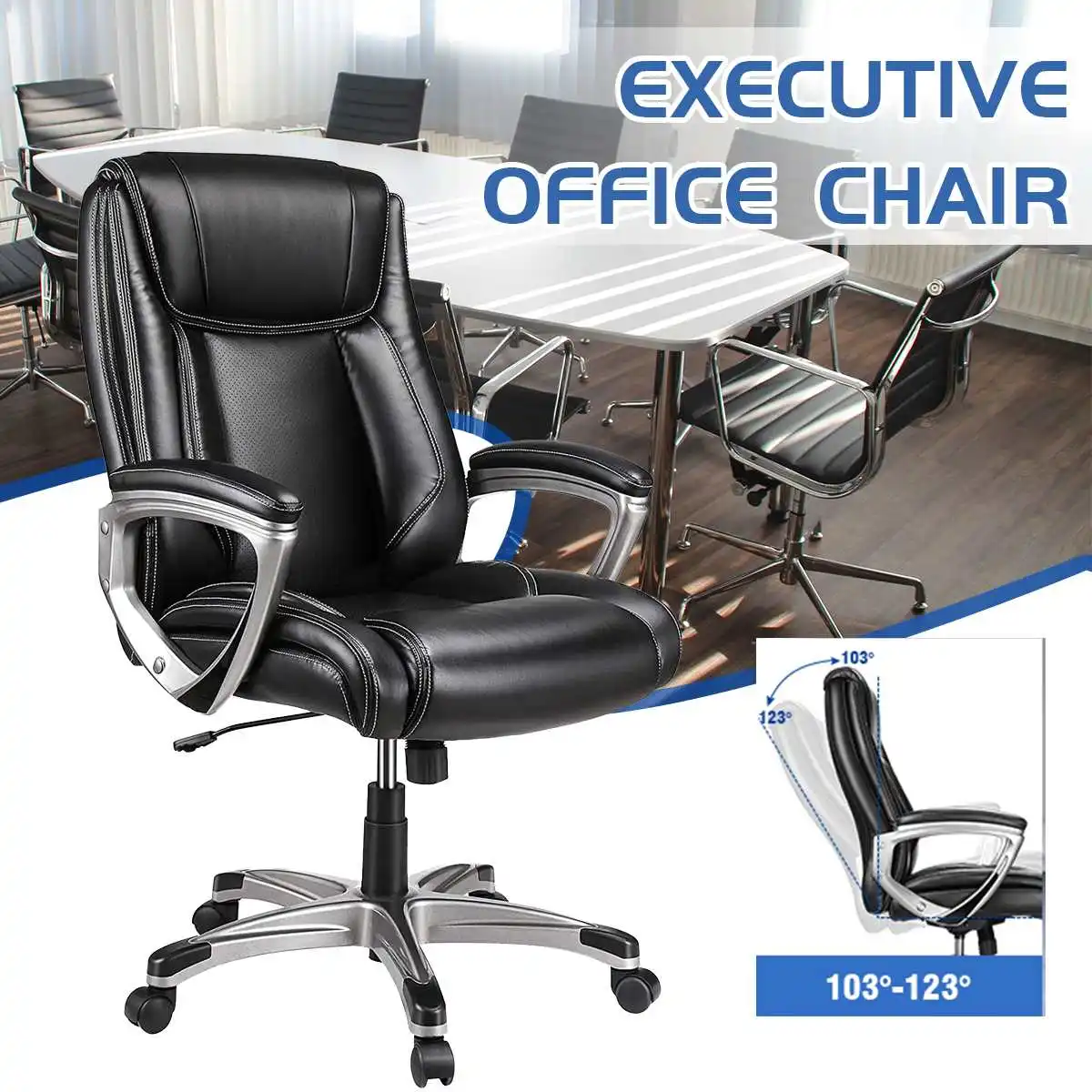 

Computer Office Chair Gaming Home Leather Executive Swivel Gamer Chair Lifting Rotatable Armchair Footrest Adjustable Desk Chair