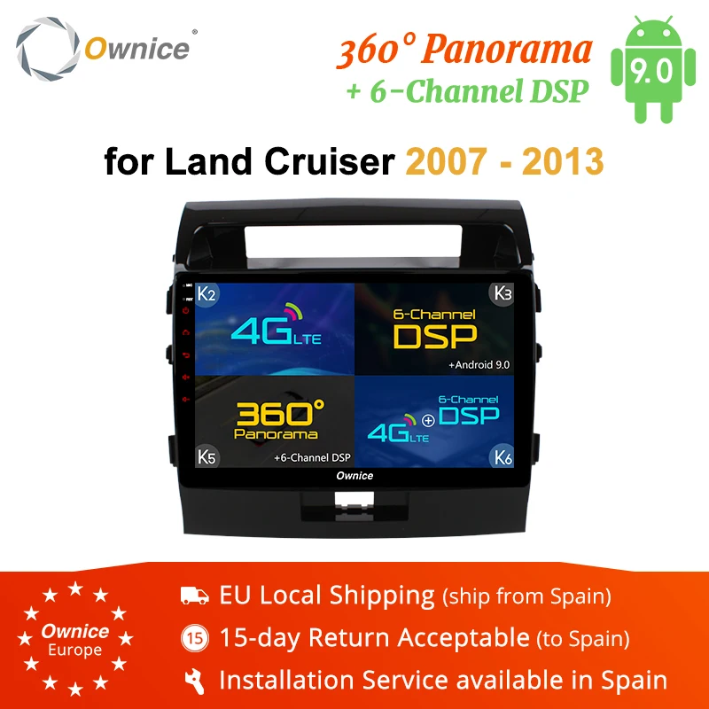 Ownice K1 K2 K3 K5 K6 Android 9 0 Восьмиядерный 360 панорама DSP 4G LTE Автомобильный DVD радио плеер GPS