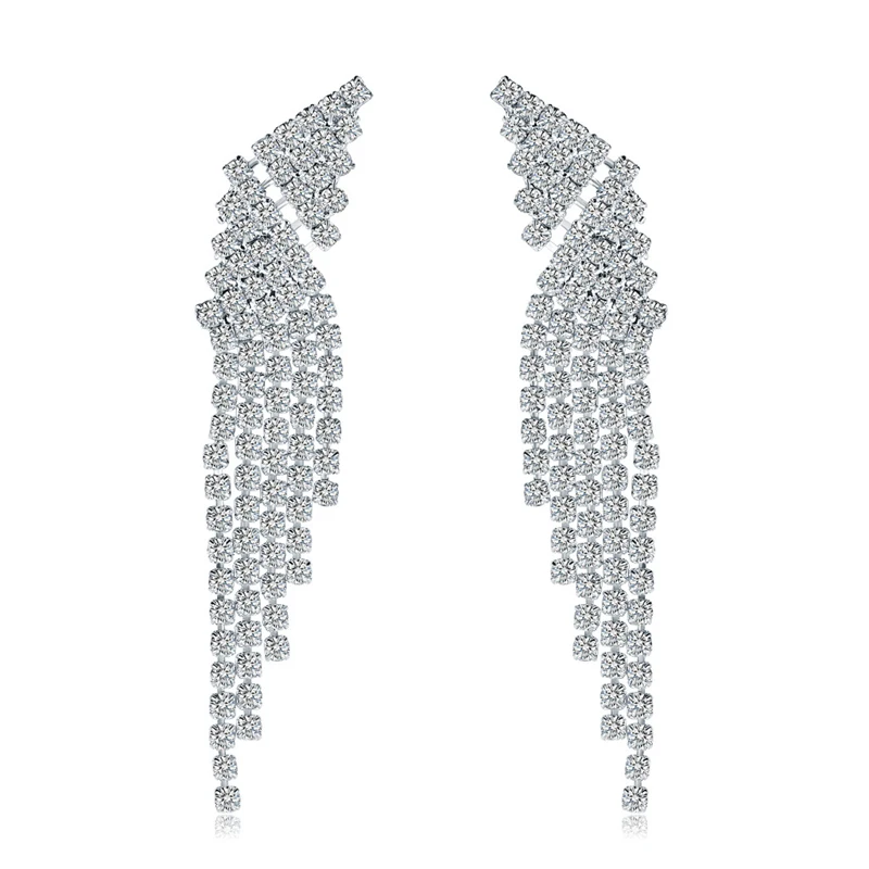 Элегантные длинные серьги с кисточками для женщин Простые Длинные подвески со