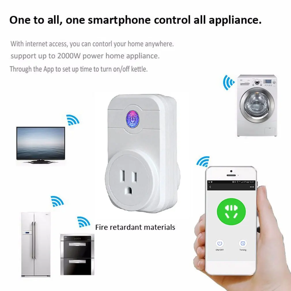 Многофункциональная умная розетка Wifi, таймер для мобильного телефона, умная розетка с дистанционным управлением, умная розетка для дома