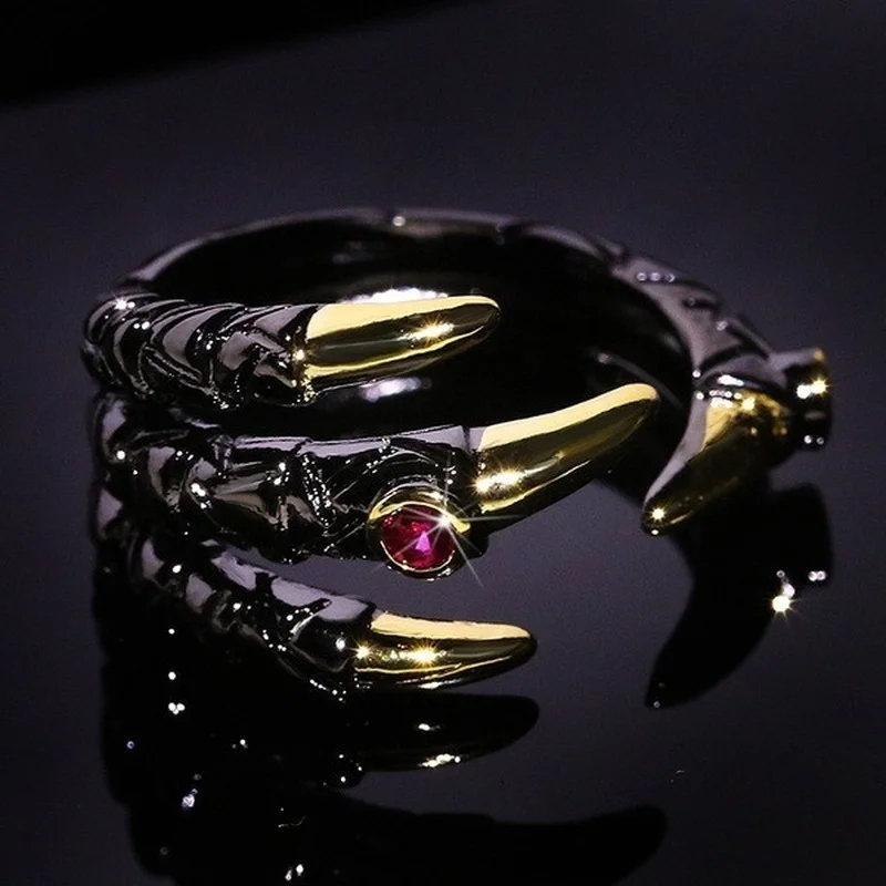 

2023 Dragon Claw Ring Faucet Eagle Claw Domineering Male Devil Ring Men's Ring Anel Masculino Cool Stuff Mens Jewellery Gothic