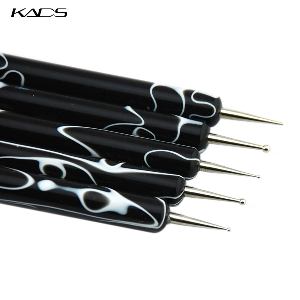 KADS Новое Прибытие 5 шт./компл. 2 Way Расставить Marbleizing Живопись Pen Инструмент Nail Art Расставить Инструмент Для Ухода За Ногтями