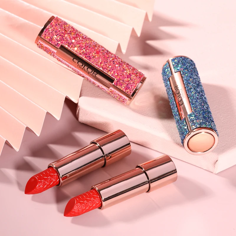 Помада с блестками насыщенного цвета для зависти бархатная водостойкая