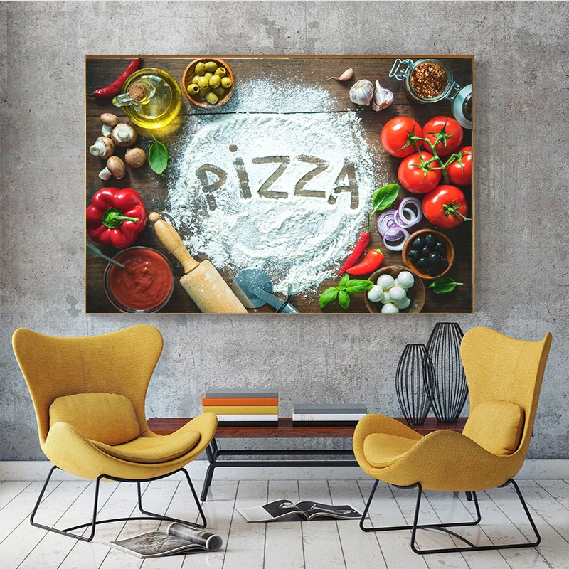 

Modern Mixed Herb Spices Canvas Painting Spices Spoon Food Posters and Prints Wall Art Pictures for Kitchen Room Home Decor