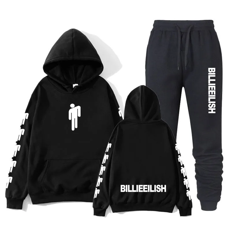 Billie Eilish цельный спортивный костюм для женщин и мужчин белая толстовка с