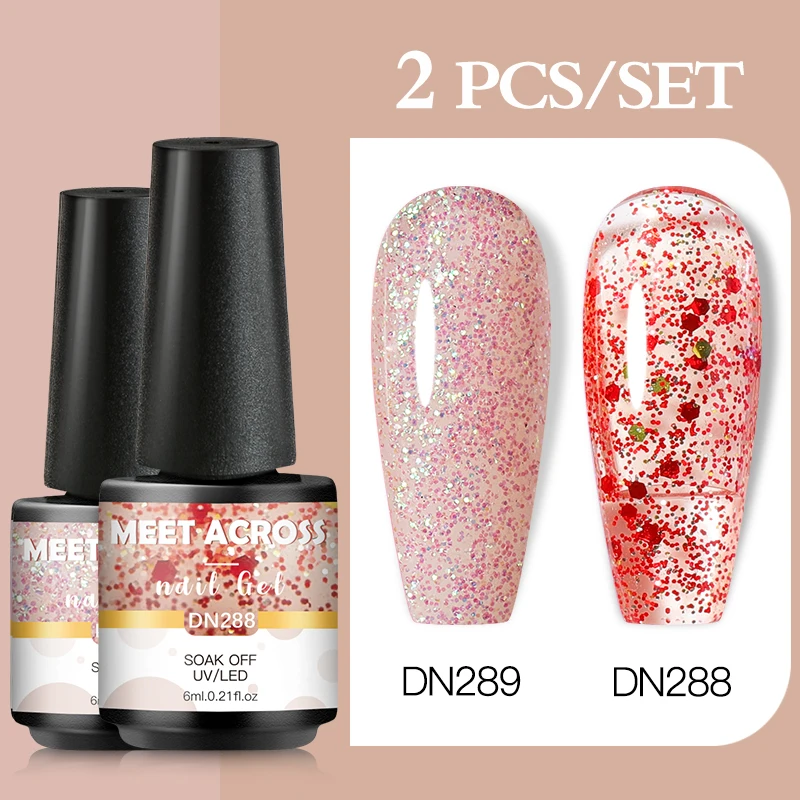 2 шт. полуперманентные цветные УФ лаки для ногтей|Гель ногтей| |